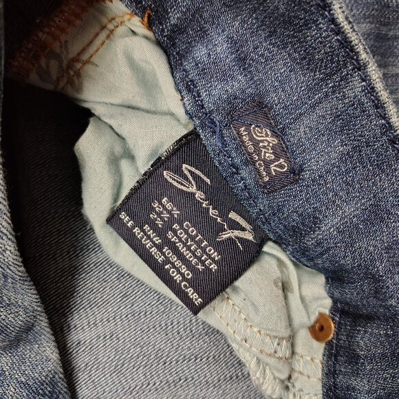 SEVEN7 Bootcut Jeans Women 12 Blue Stretch Cotton Blend Denim Mid Rise Casual - Picture 5 of 11